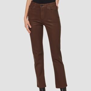 Hudson Nico Mid Rise Straight Ankle Jeans Slit Hem